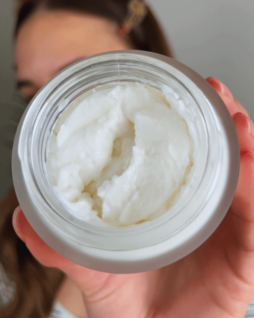 Hydrating facial serum texture with botanical actives for skin barrier support and glow