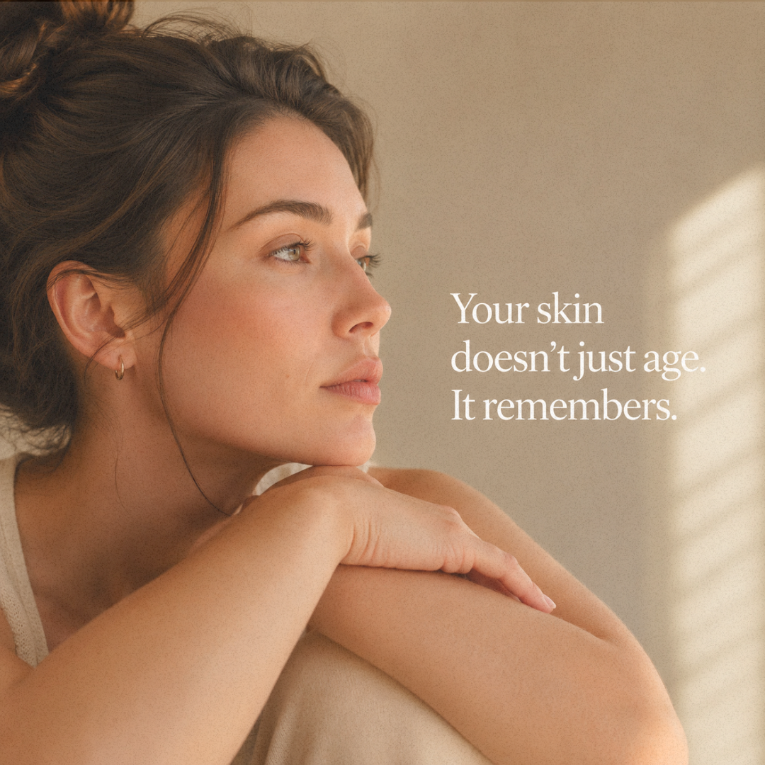 Your Skin Doesn't Just Age. It Remembers.