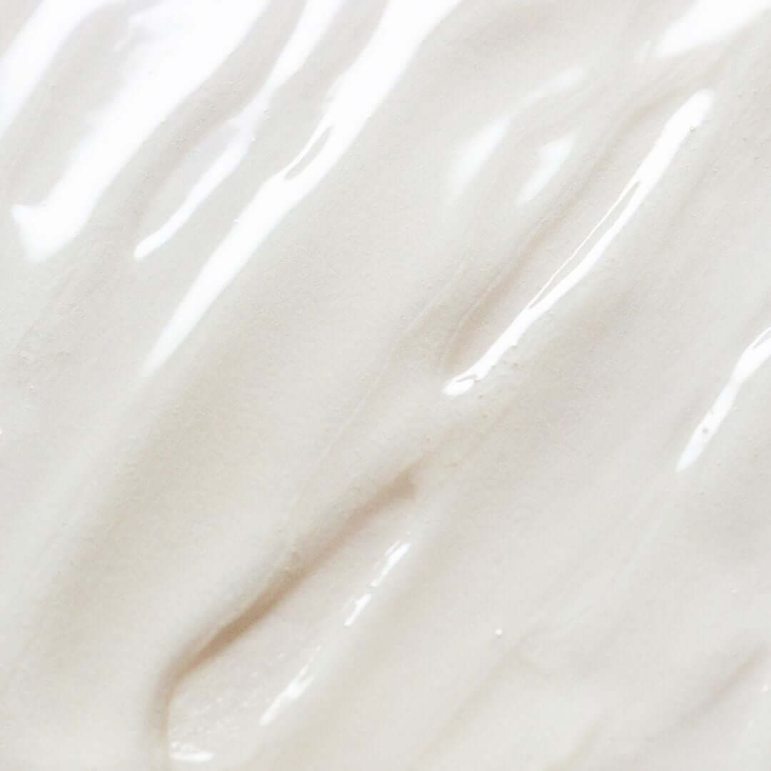 Hydrating face cream texture with peptides and clean ingredients for skin barrier support