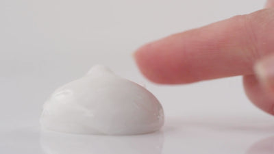 Hydrating face cream texture video with peptides and clean ingredients for skin barrier support